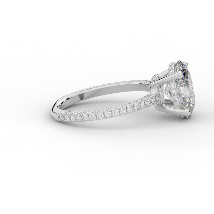 3.15CT.TW OVAL LAB DIAMOND SOLITAIRE ENGAGEMENT RING - Nazarelle