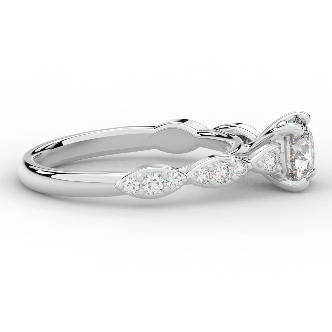 1.20CT.TW ROUND LAB DIAMOND SOLITAIRE ENGAGEMENT RING - Nazarelle
