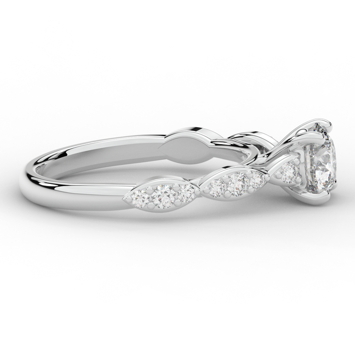 1.20CT.TW ROUND LAB DIAMOND SOLITAIRE ENGAGEMENT RING - Nazarelle