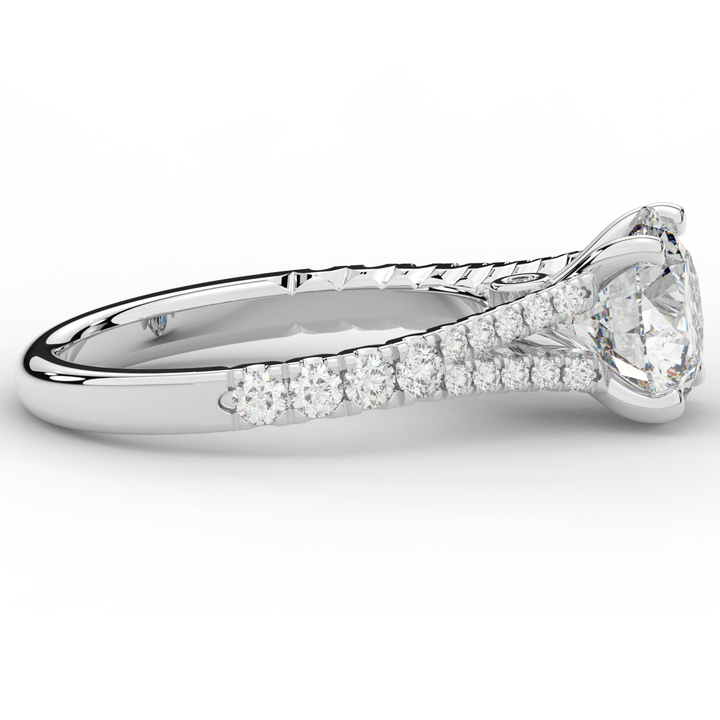 2.45CT.TW ROUND LAB DIAMOND ENGAGEMENT RING - Nazarelle