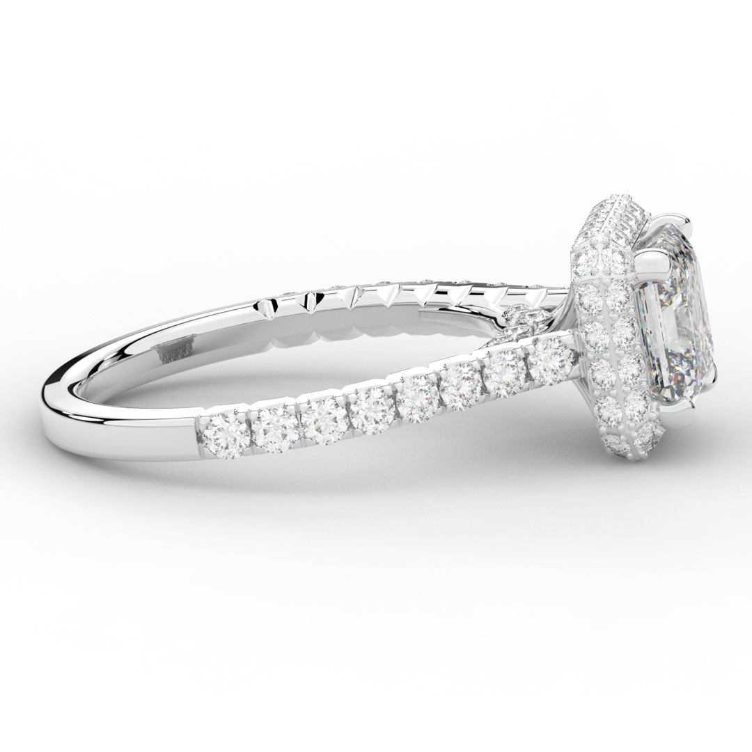 2.75CT.TW ASSCHER LAB DIAMOND HALO ENGAGEMENT RING - Nazarelle