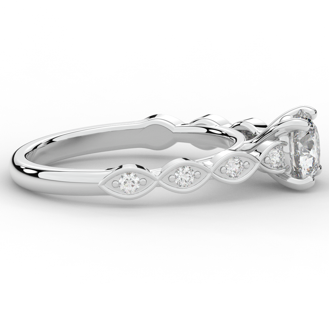 1.15CT.TW ROUND LAB DIAMOND SOLITAIRE ENGAGEMENT RING - Nazarelle