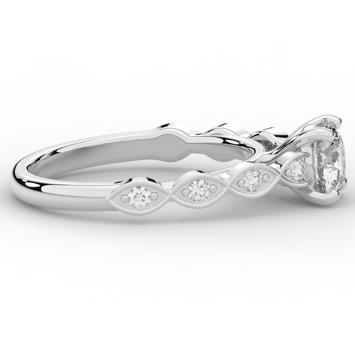 1.15CT.TW ROUND LAB DIAMOND SOLITAIRE ENGAGEMENT RING - Nazarelle