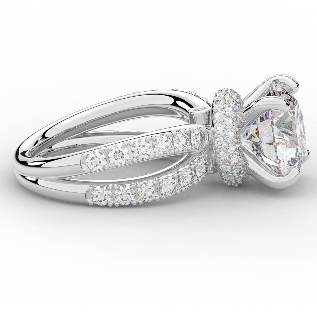 6.25CT.TW ROUND LAB DIAMOND ENGAGEMENT RING - Nazarelle