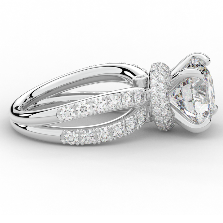 6.25CT.TW ROUND LAB DIAMOND ENGAGEMENT RING - Nazarelle