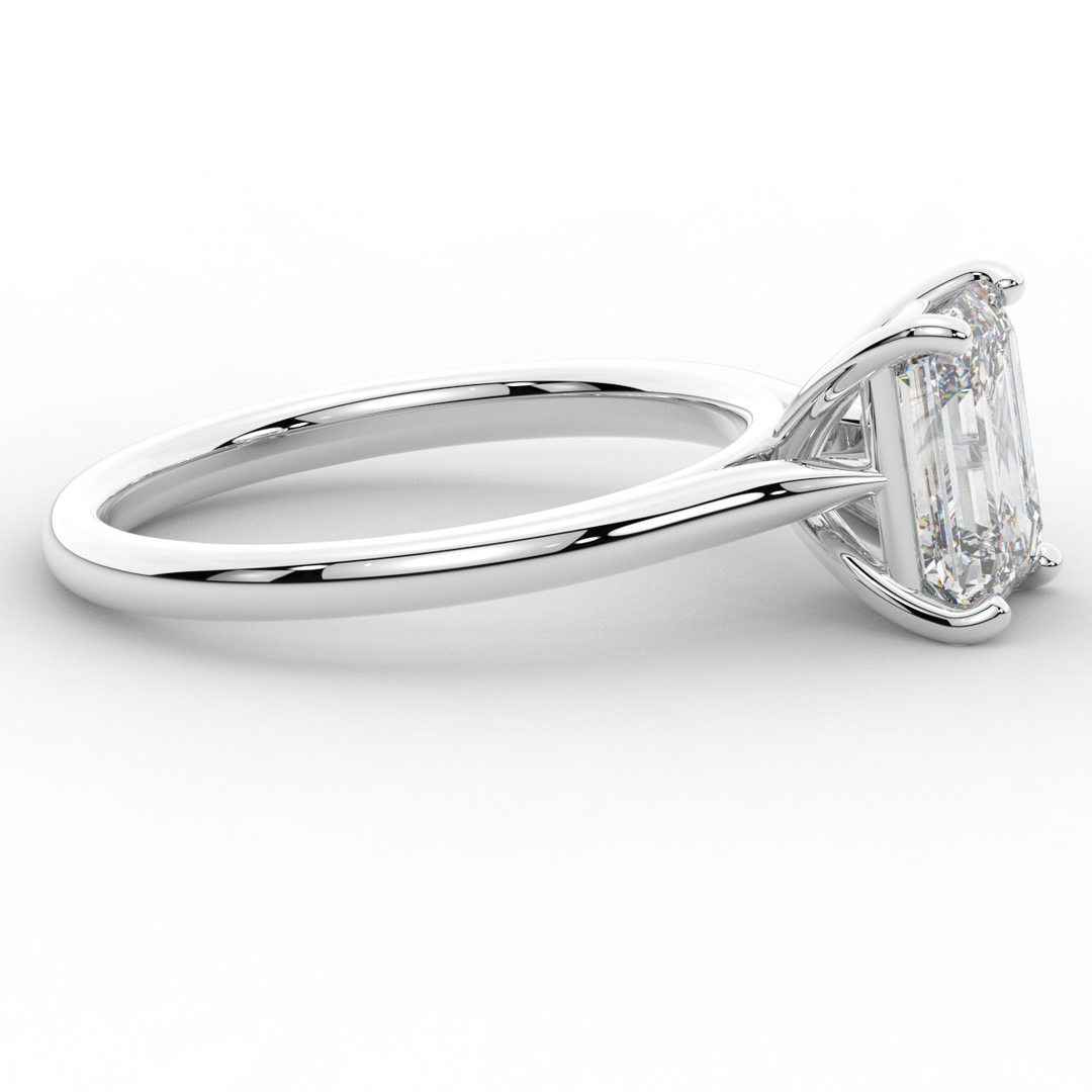 2.00CT EMERALD CUT LAB DIAMOND SOLITAIRE ENGAGEMENT RING - Nazarelle