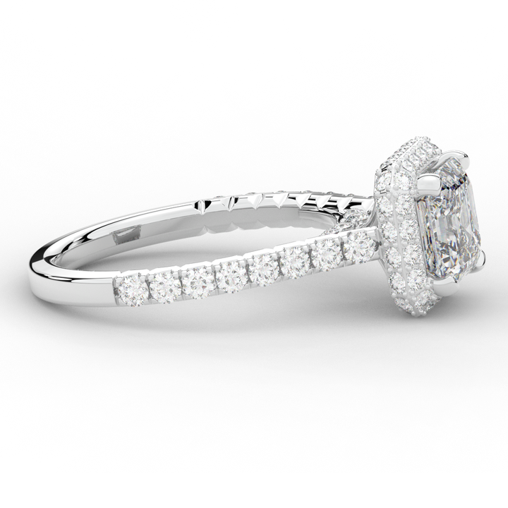 2.75CT.TW ASSCHER LAB DIAMOND HALO ENGAGEMENT RING - Nazarelle