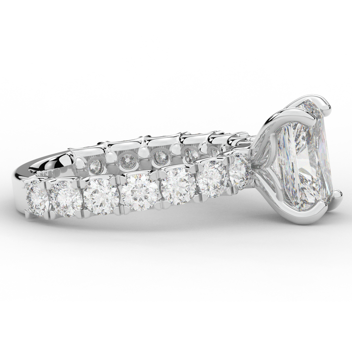 4.35CT.TW RADIANT LAB DIAMOND ENGAGEMENT RING - Nazarelle