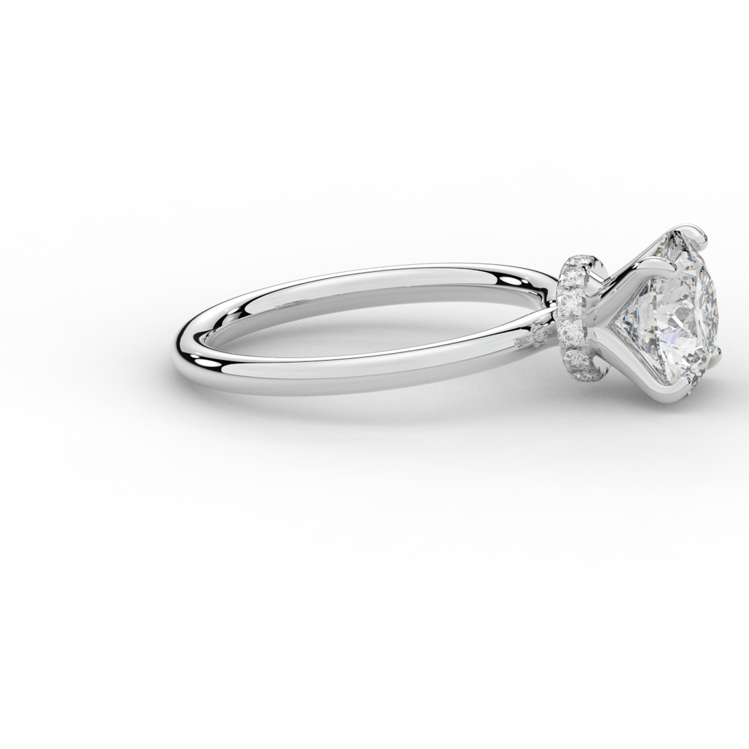 2.05CT.TW ROUND LAB DIAMOND SOLITAIRE ENGAGEMENT RING - Nazarelle