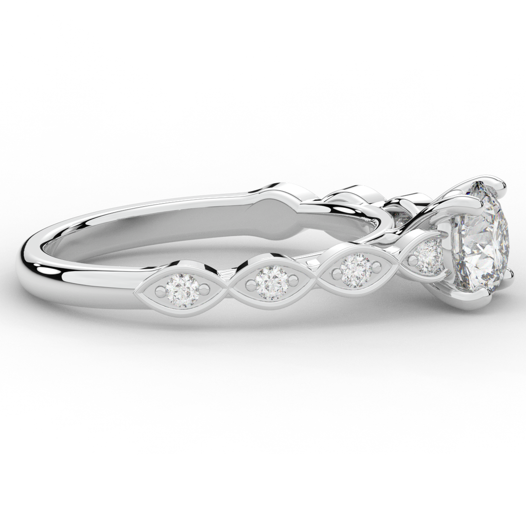 1.15CT.TW ROUND LAB DIAMOND SOLITAIRE ENGAGEMENT RING - Nazarelle