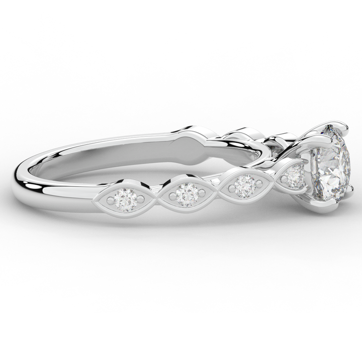 1.15CT.TW ROUND LAB DIAMOND SOLITAIRE ENGAGEMENT RING - Nazarelle