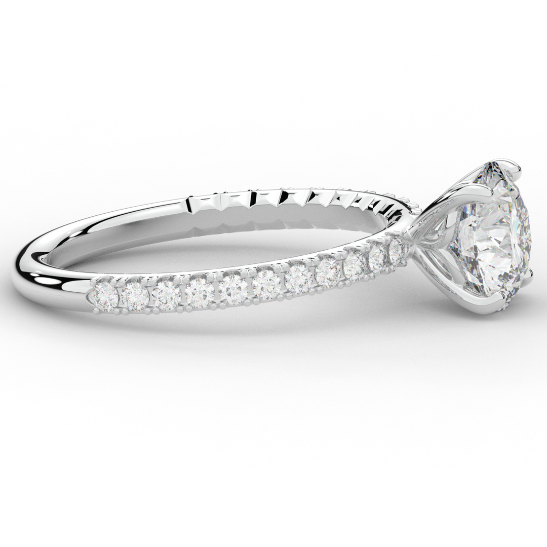 1.75CT.TW ROUND LAB DIAMOND SOLITAIRE ENGAGEMENT RING - Nazarelle