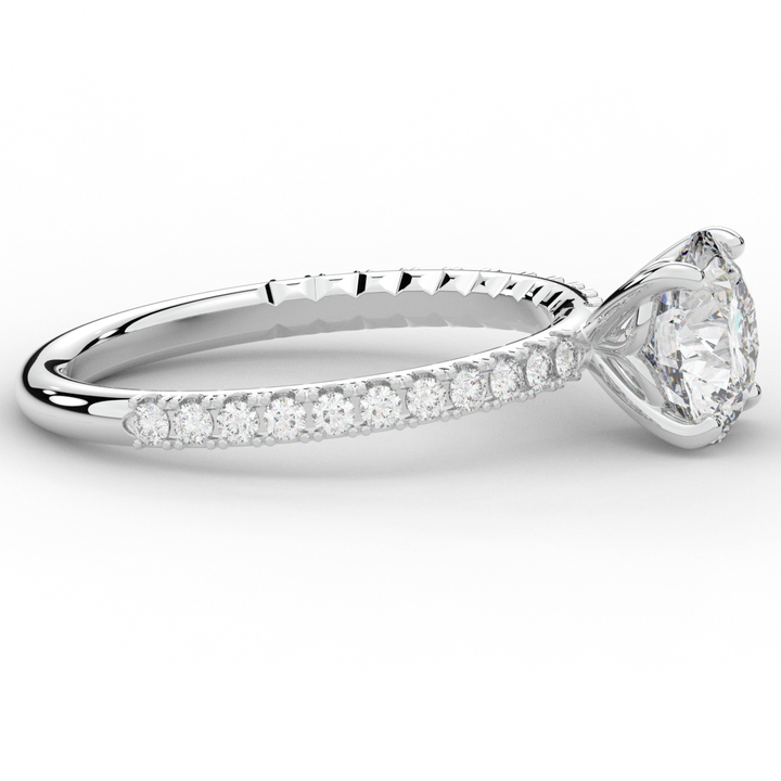 1.75CT.TW ROUND LAB DIAMOND SOLITAIRE ENGAGEMENT RING - Nazarelle