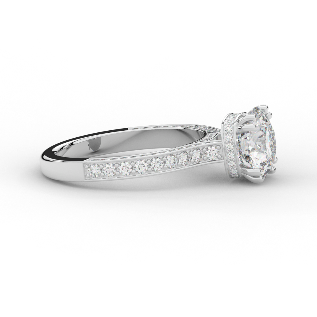2.60CT.TW ROUND LAB DIAMOND SOLITAIRE ENGAGEMENT RING - Nazarelle