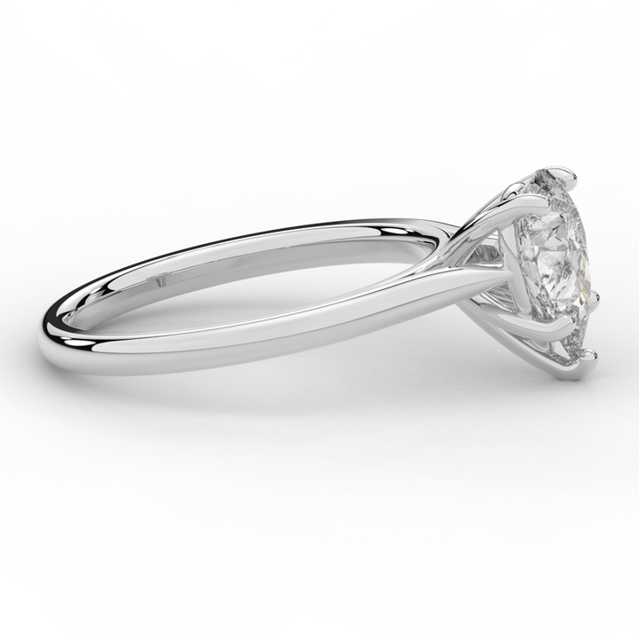 1.00CT PEAR LAB DIAMOND SOLITAIRE ENGAGEMENT RING - Nazarelle