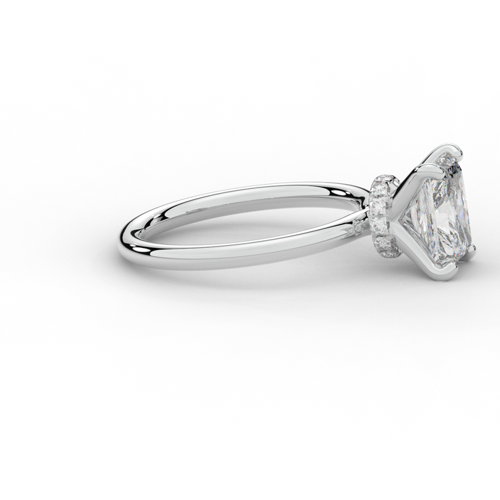2.05CT.TW RADIANT LAB DIAMOND SOLITAIRE ENGAGEMENT RING - Nazarelle