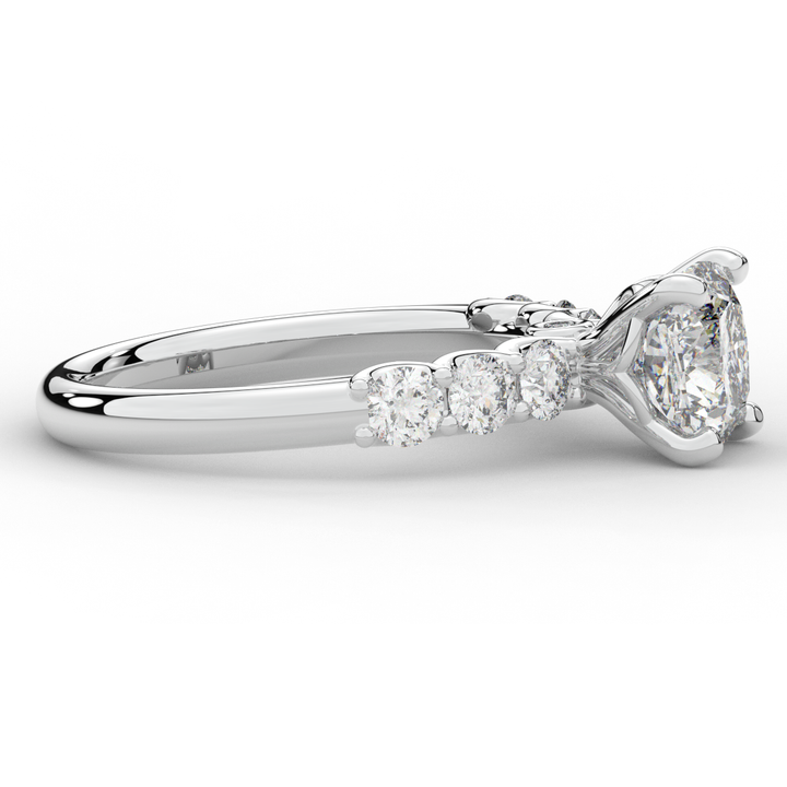 2.60CT.TW CUSHION LAB DIAMOND SOLITAIRE ENGAGEMENT RING - Nazarelle