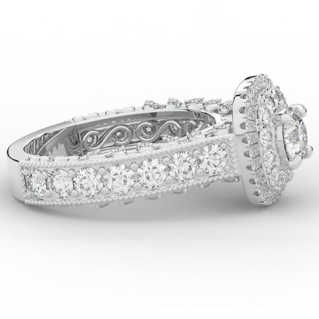 2.30CT.TW ROUND LAB DIAMOND ENGAGEMENT RING - Nazarelle