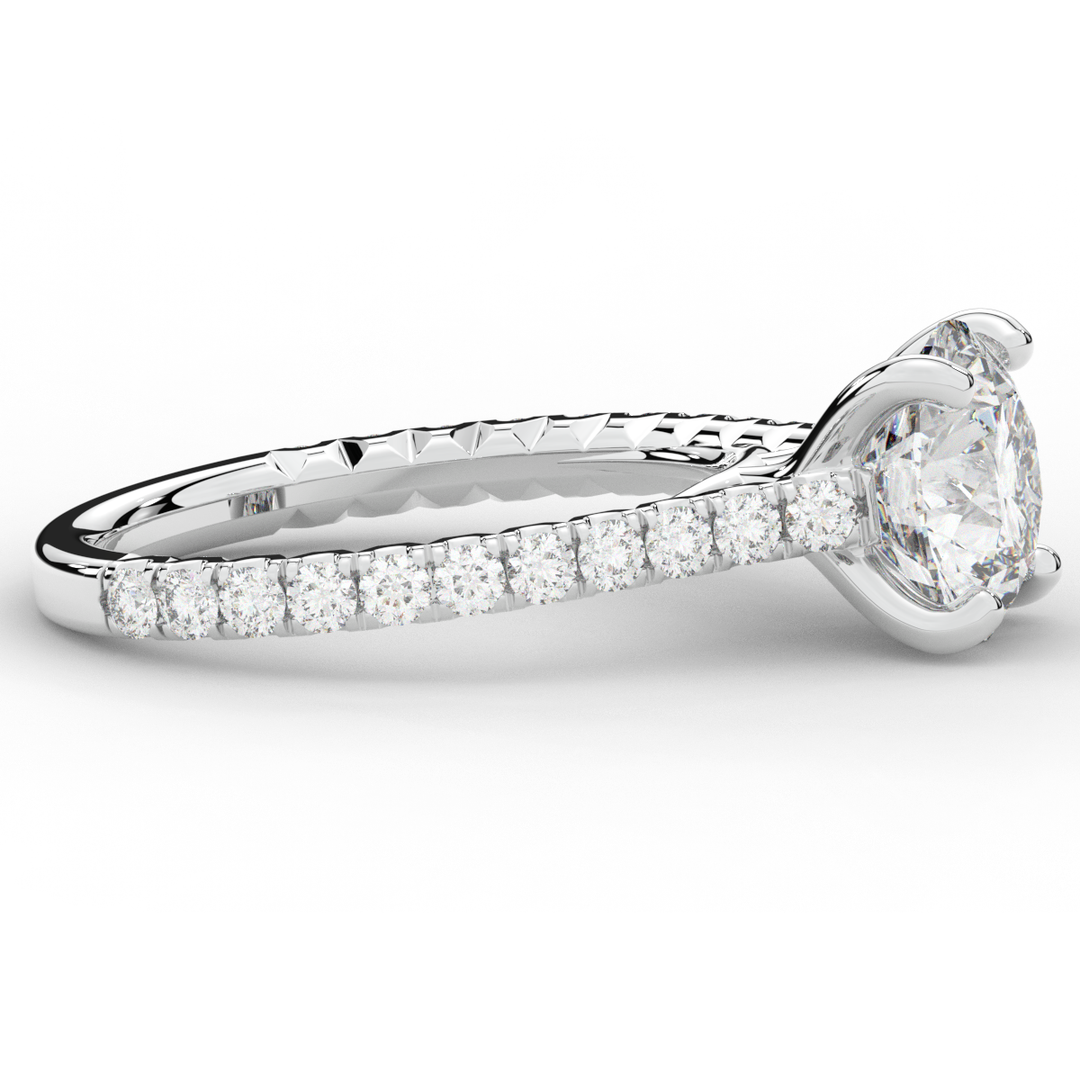 2.40CT.TW ROUND LAB DIAMOND ENGAGEMENT RING - Nazarelle