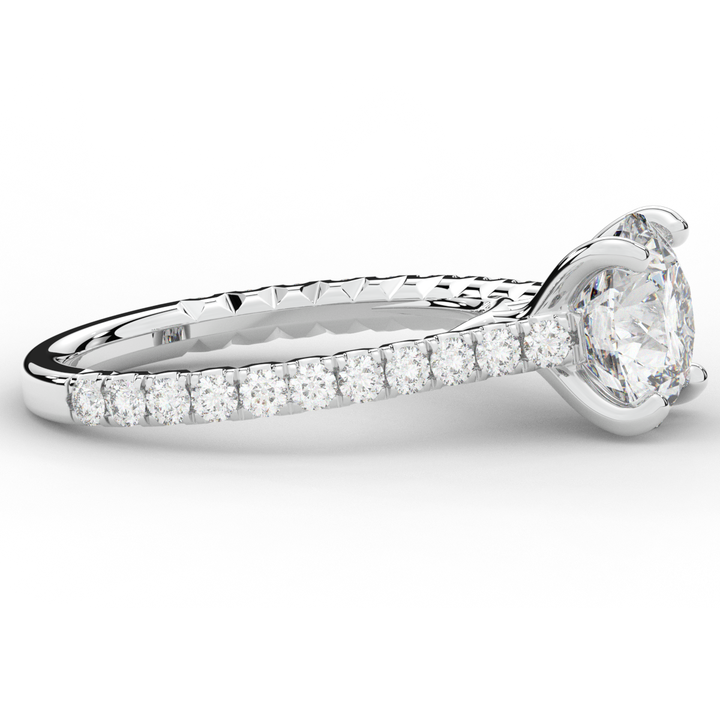 2.40CT.TW ROUND LAB DIAMOND ENGAGEMENT RING - Nazarelle