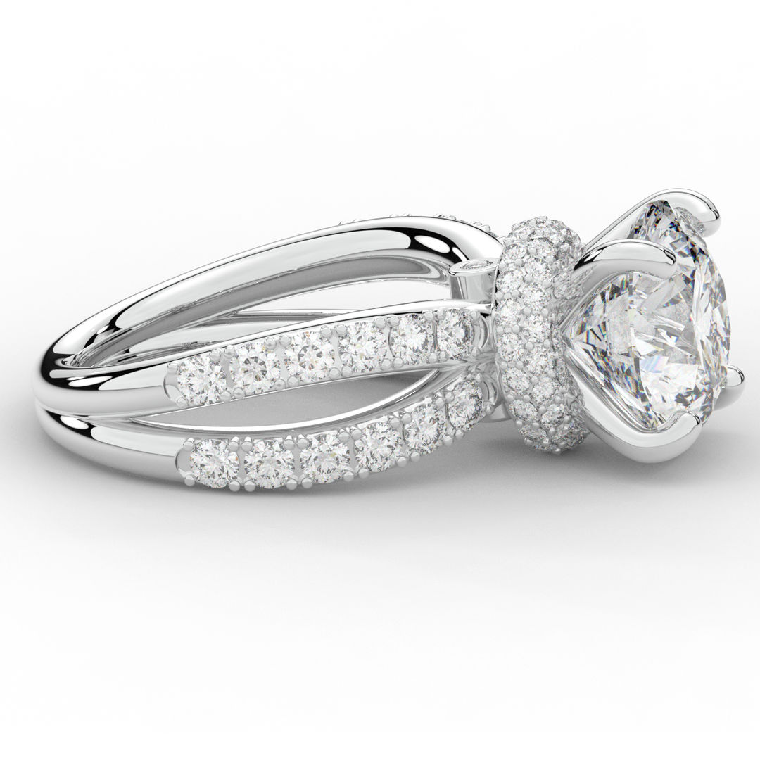 6.25CT.TW ROUND LAB DIAMOND ENGAGEMENT RING - Nazarelle