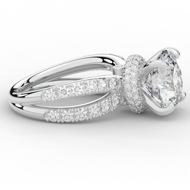 6.25CT.TW ROUND LAB DIAMOND ENGAGEMENT RING - Nazarelle
