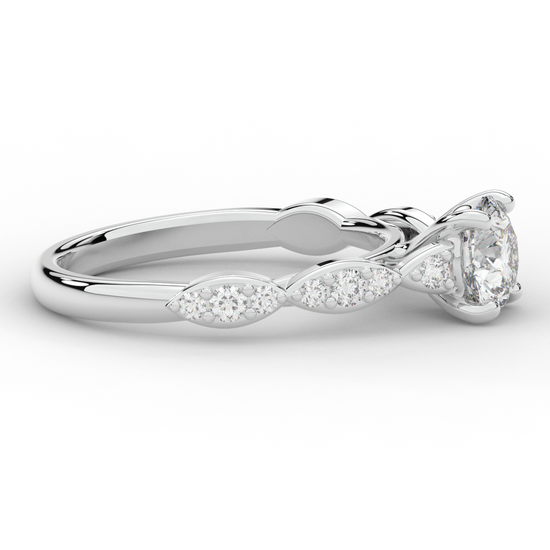 1.20CT.TW ROUND LAB DIAMOND SOLITAIRE ENGAGEMENT RING - Nazarelle