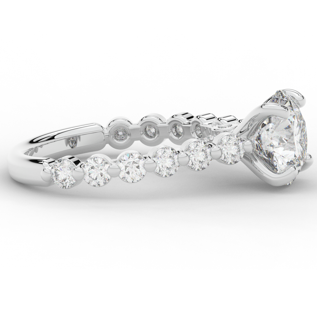 3.90CT.TW ROUND LAB DIAMOND ENGAGEMENT RING