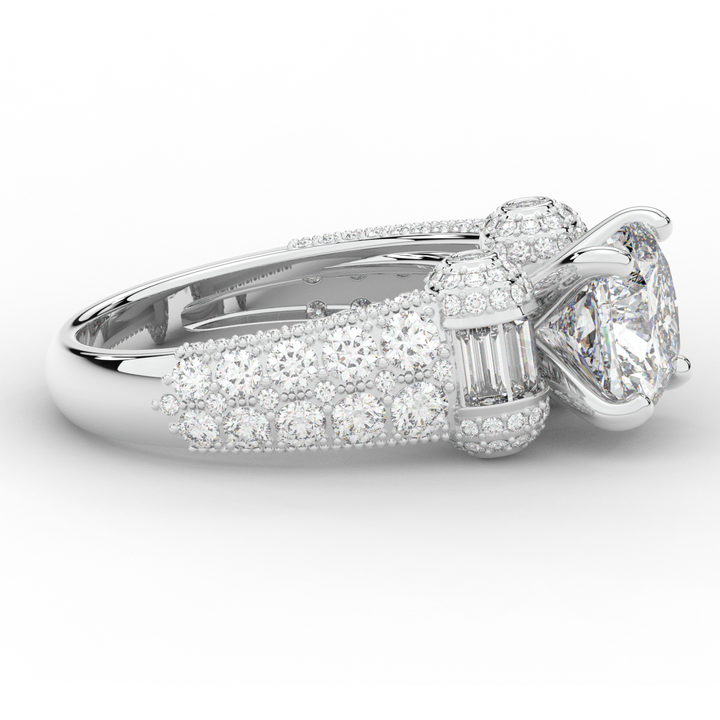 4.75CT.TW CUSHION LAB DIAMOND ENGAGEMENT RING - Nazarelle
