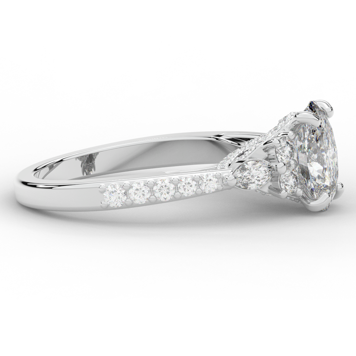 1.35CT.TW OVAL LAB DIAMOND ENGAGEMENT RING - Nazarelle