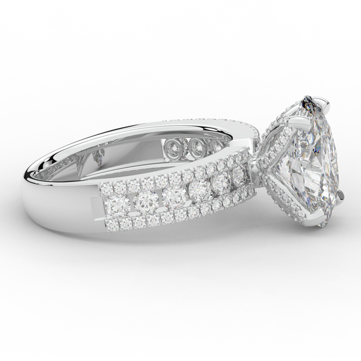 3.95CT.TW OVAL LAB DIAMOND SOLITAIRE ENGAGEMENT RING - Nazarelle