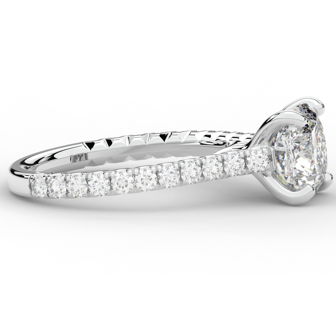2.40CT.TW CUSHION LAB DIAMOND ENGAGEMENT RING - Nazarelle