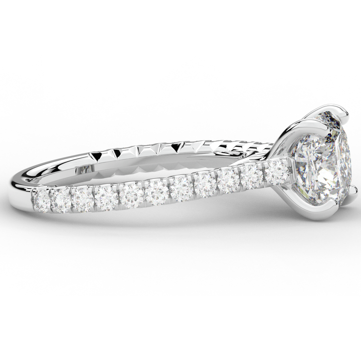 2.40CT.TW CUSHION LAB DIAMOND ENGAGEMENT RING - Nazarelle