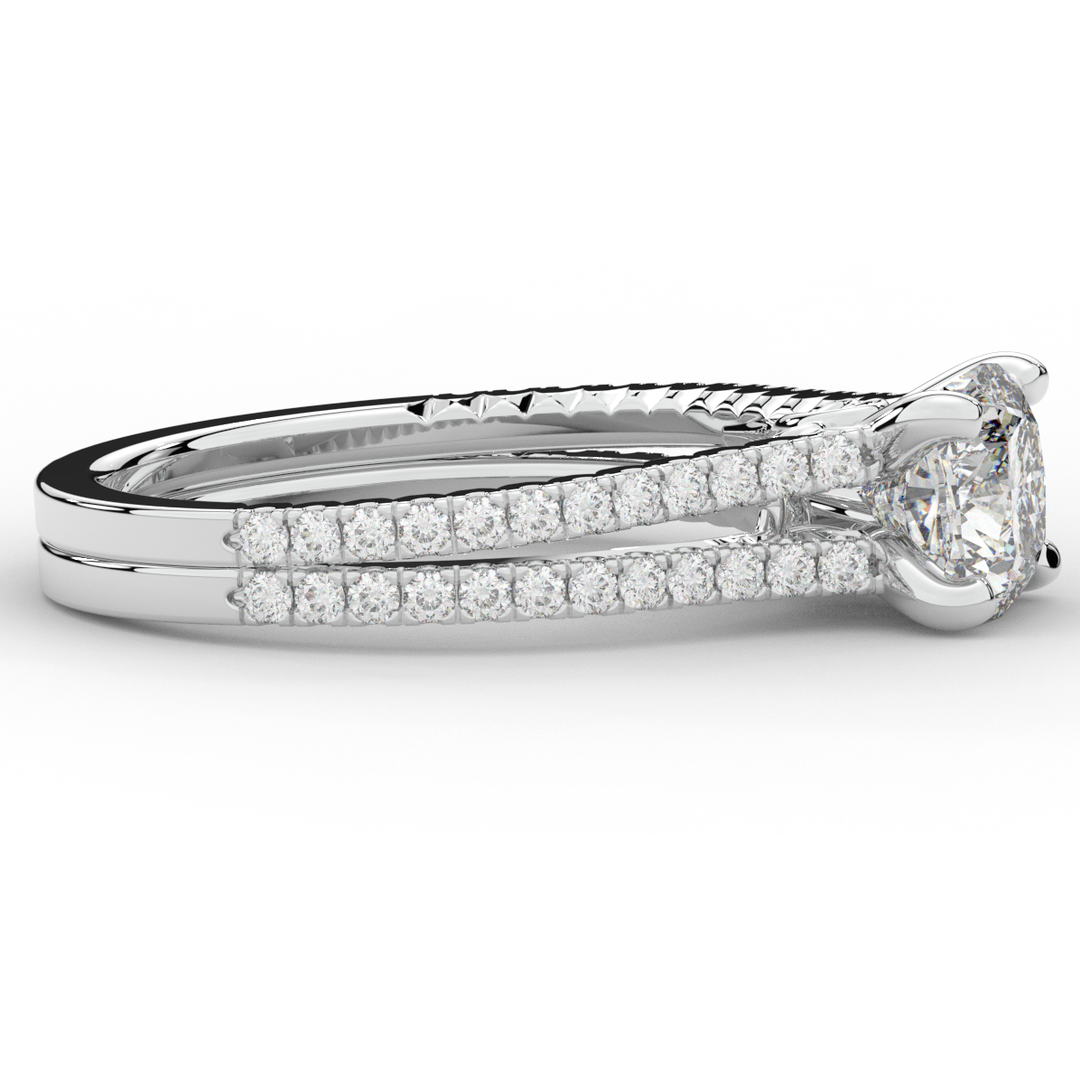 1.90CT.TW CUSHION LAB DIAMOND SOLITAIRE ENGAGEMENT RING - Nazarelle