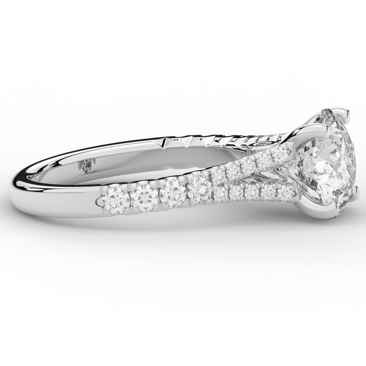 2.45CT.TW ROUND LAB DIAMOND ENGAGEMENT RING - Nazarelle