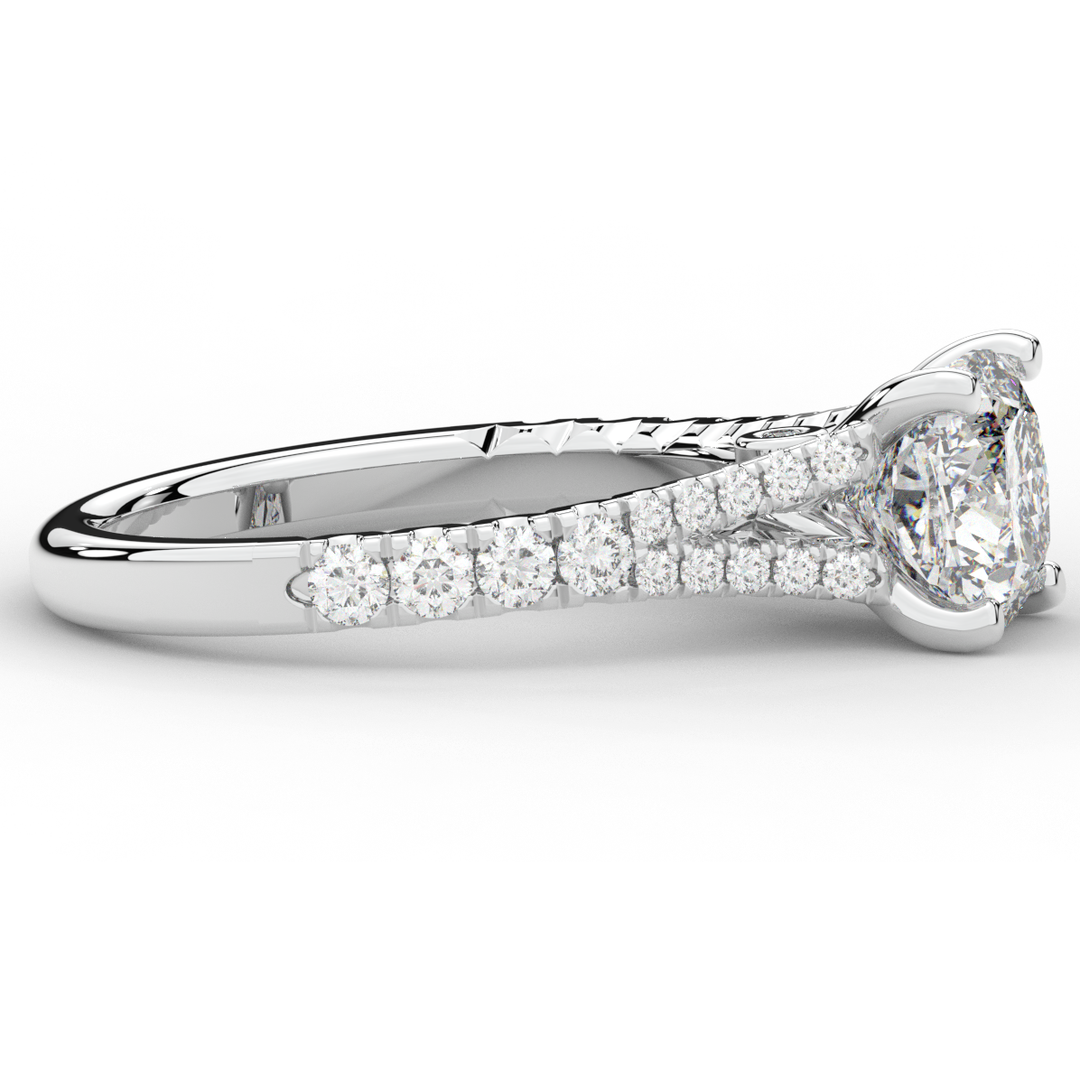 2.45CT.TW CUSHION LAB DIAMOND ENGAGEMENT RING - Nazarelle