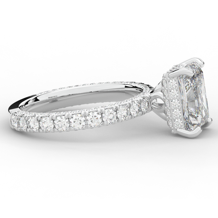 3.00CT.TW RADIANT LAB DIAMOND ENGAGEMENT RING - Nazarelle