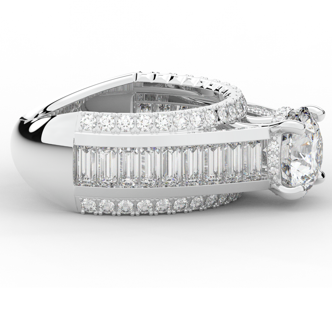 3.15CT.TW ROUND LAB DIAMOND ENGAGEMENT RING - Nazarelle