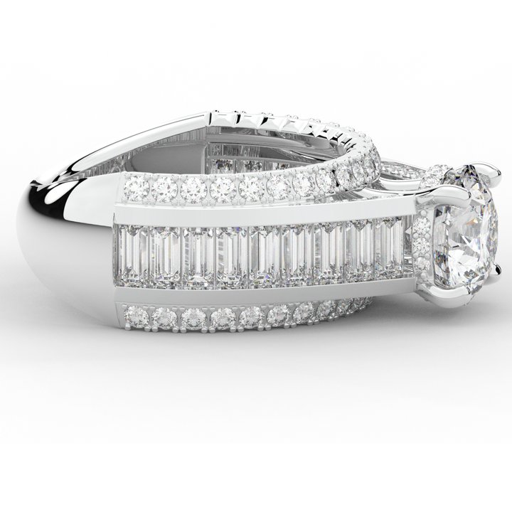 3.15CT.TW ROUND LAB DIAMOND ENGAGEMENT RING - Nazarelle