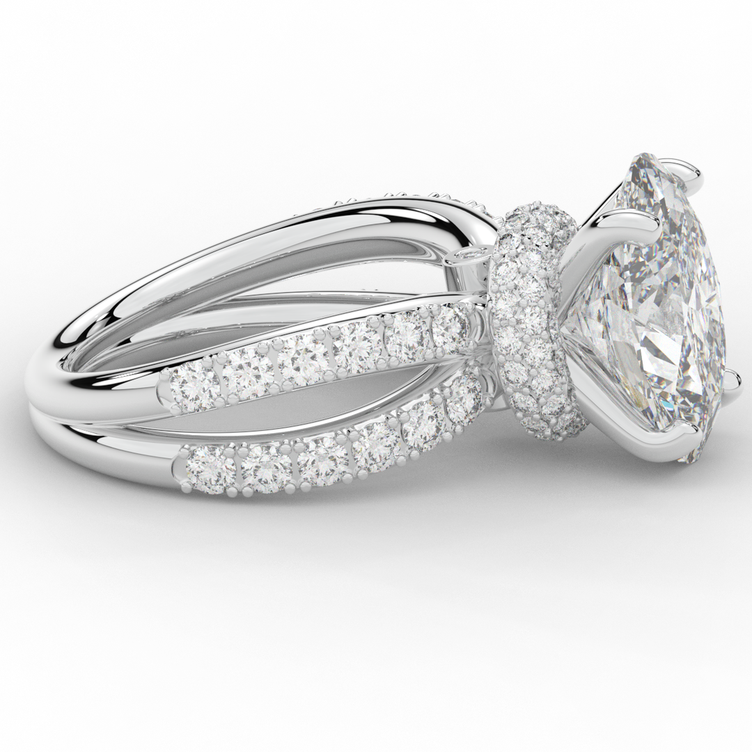 6.25CT.TW OVAL LAB DIAMOND ENGAGEMENT RING