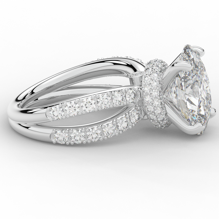 6.25CT.TW OVAL LAB DIAMOND ENGAGEMENT RING