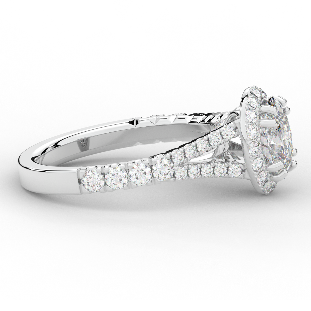 1.60CT.TW OVAL LAB DIAMOND ENGAGEMENT RING - Nazarelle