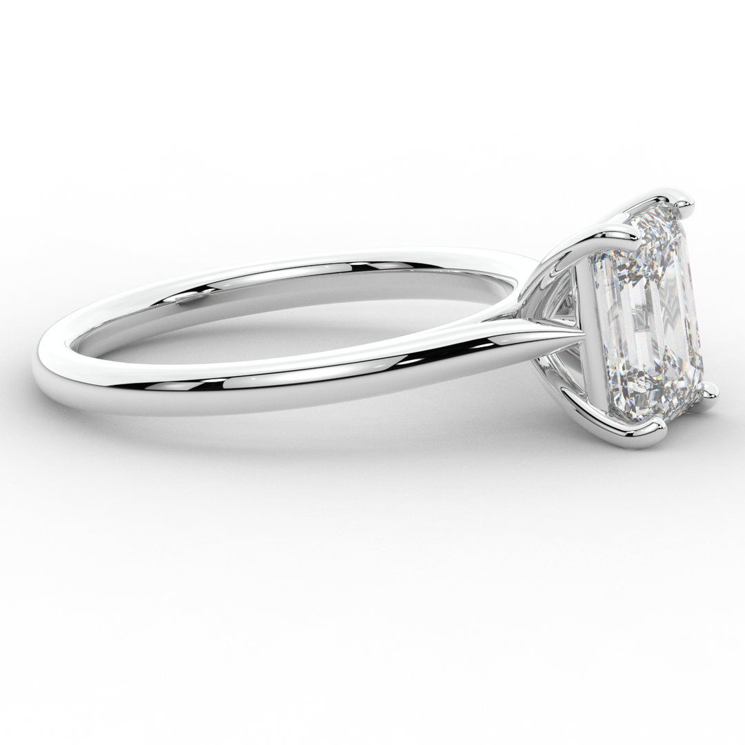 2.00CT EMERALD CUT LAB DIAMOND SOLITAIRE ENGAGEMENT RING - Nazarelle