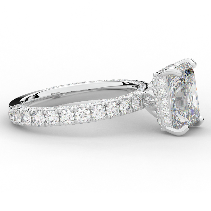 3.00CT.TW RADIANT LAB DIAMOND ENGAGEMENT RING - Nazarelle