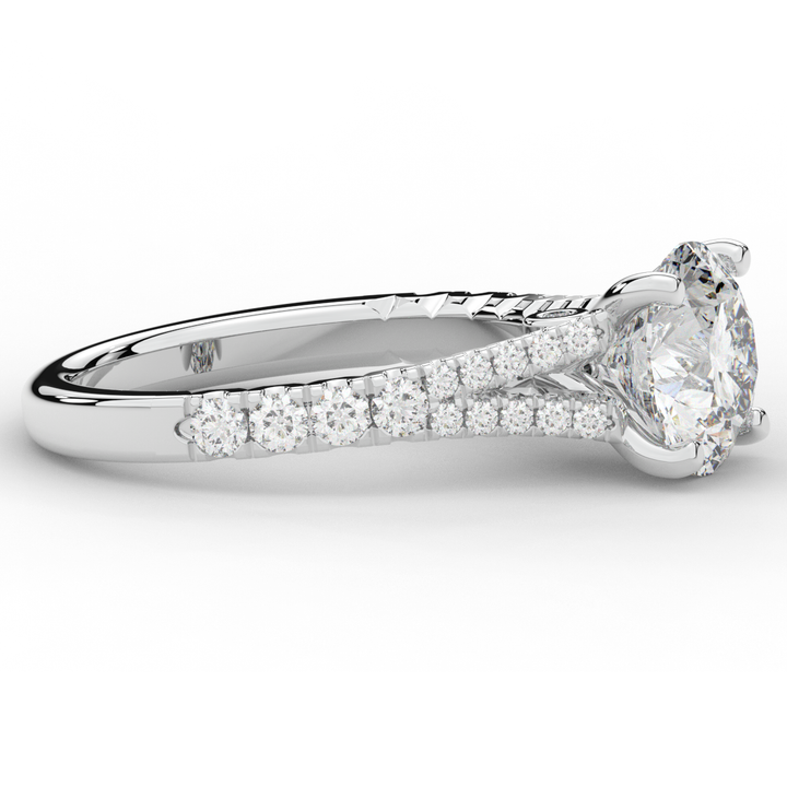 2.45CT.TW ROUND LAB DIAMOND ENGAGEMENT RING - Nazarelle