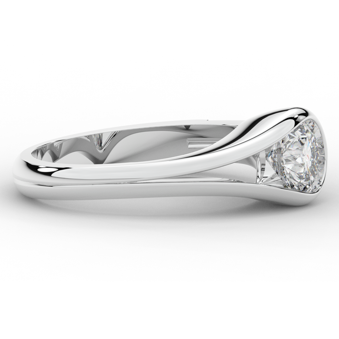 1.10CT.TW ROUND LAB DIAMOND SOLITAIRE ENGAGEMENT RING - Nazarelle