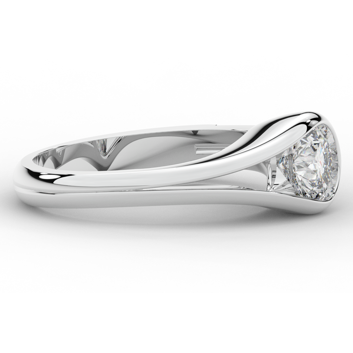 1.10CT.TW ROUND LAB DIAMOND SOLITAIRE ENGAGEMENT RING - Nazarelle