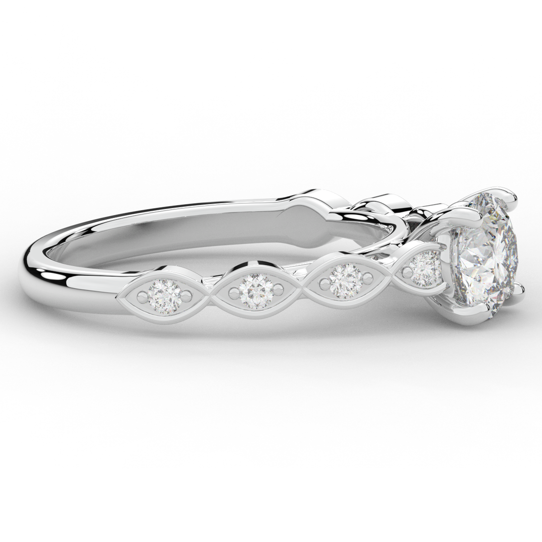 1.15CT.TW ROUND LAB DIAMOND SOLITAIRE ENGAGEMENT RING - Nazarelle