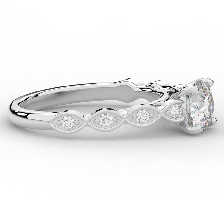 1.15CT.TW ROUND LAB DIAMOND SOLITAIRE ENGAGEMENT RING - Nazarelle