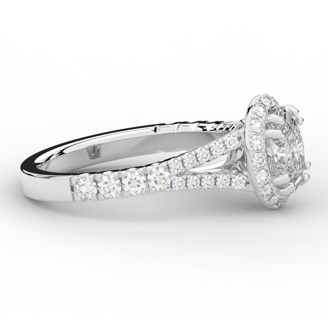 1.60CT.TW OVAL LAB DIAMOND ENGAGEMENT RING - Nazarelle